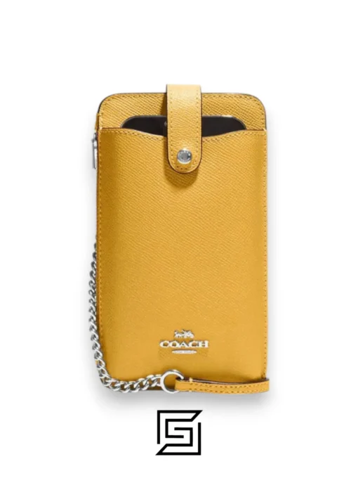 Leather,Wallets,Women Phone Crossbody Style Number C6884 Yellow Coach