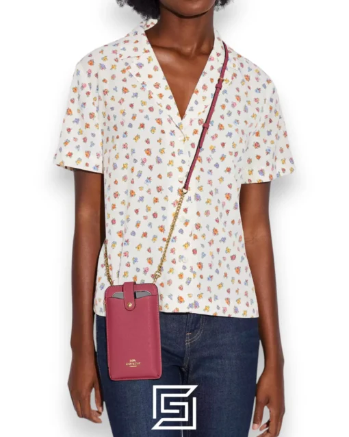 Leather,Wallets,Women Phone Crossbody Style Number C6884 Pink Coach