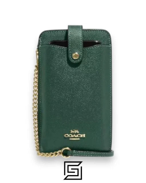 Leather,Wallets,Women Phone Crossbody Style Number C6884 Green Coach