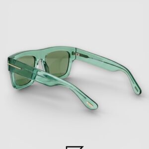 Tom Ford TF711 Light Green Lenses and Transparent Green Frame Luxury Sunglasses - Image 3