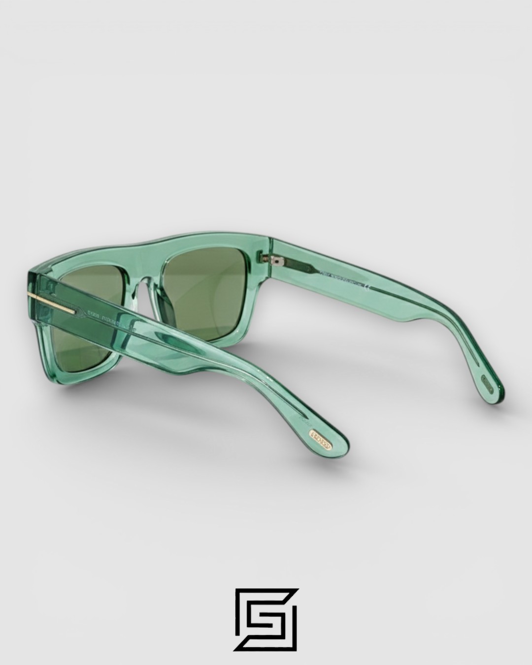 Tom Ford TF711 Light Green Lenses and Transparent Green Frame Luxury Sunglasses - Image 3