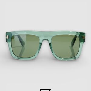 Tom Ford TF711 Light Green Lenses and Transparent Green Frame Luxury Sunglasses - Image 2