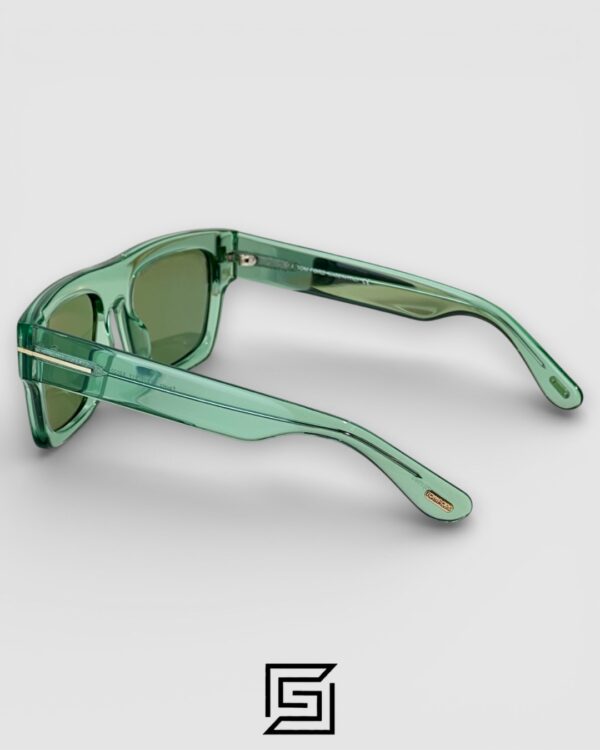 Tom Ford TF711 Light Green Lenses and Transparent Green Frame Luxury Sunglasses