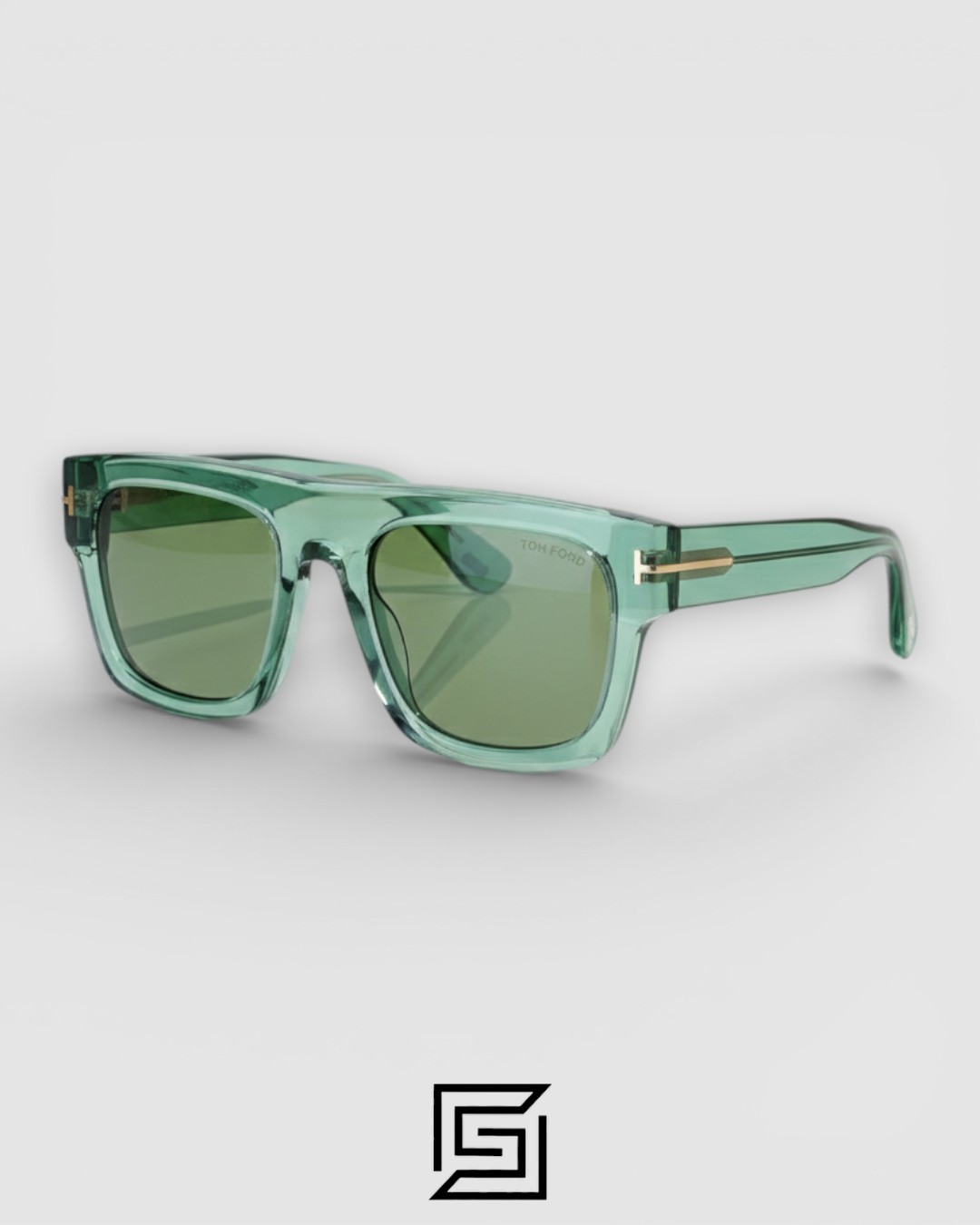 Tom Ford TF711 Light Green Lenses and Transparent Green Frame