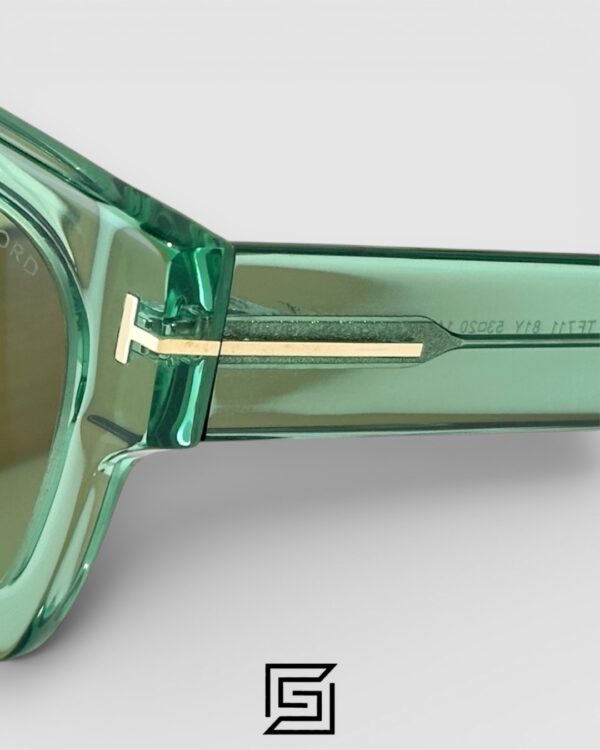 Tom Ford TF711 Light Green Lenses and Transparent Green Frame Luxury Sunglasses