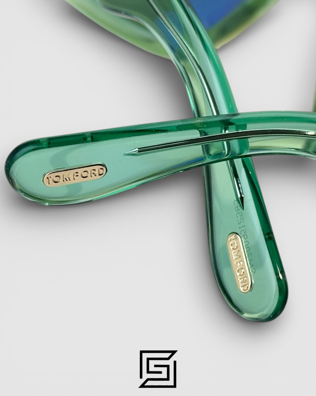 Tom Ford TF711 Light Green Lenses and Transparent Green Frame Luxury Sunglasses - Image 7
