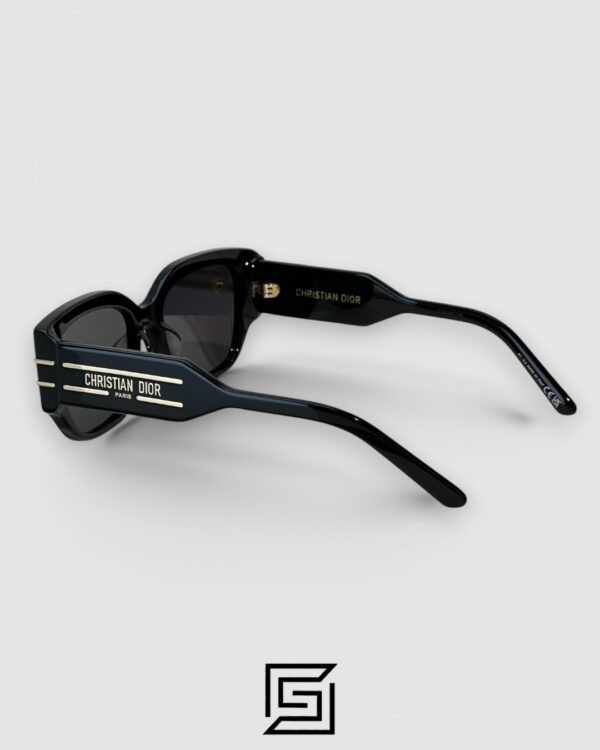 Dior Signature S13F Black Lenses and Black Frame with Gold Logo Luxury Sunglasses