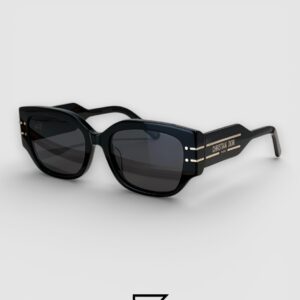 Dior Signature S13F Black Lenses Black Frame Gold Logo