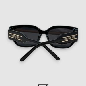 Dior Signature S13F Black Lenses and Black Frame with Gold Logo Luxury Sunglasses - Image 3