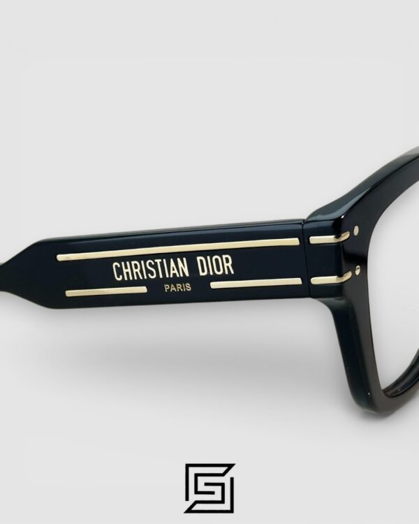 Dior Signature S51 Black Frame with Gold Logo Luxury Optical Glasses