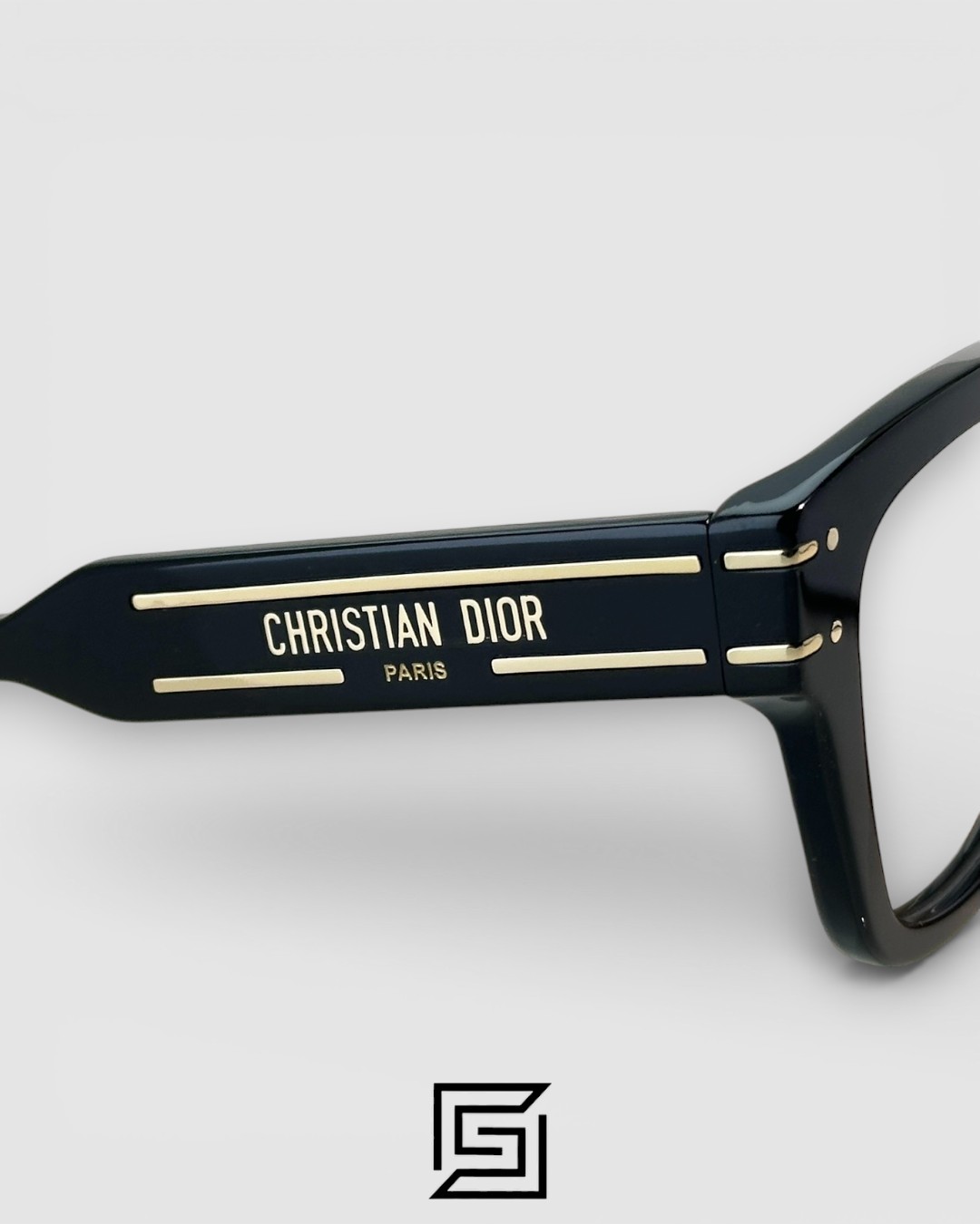 ⁦Dior Signature S51 Black Frame with Gold Logo Luxury Optical Glasses⁩ - الصورة ⁦6⁩