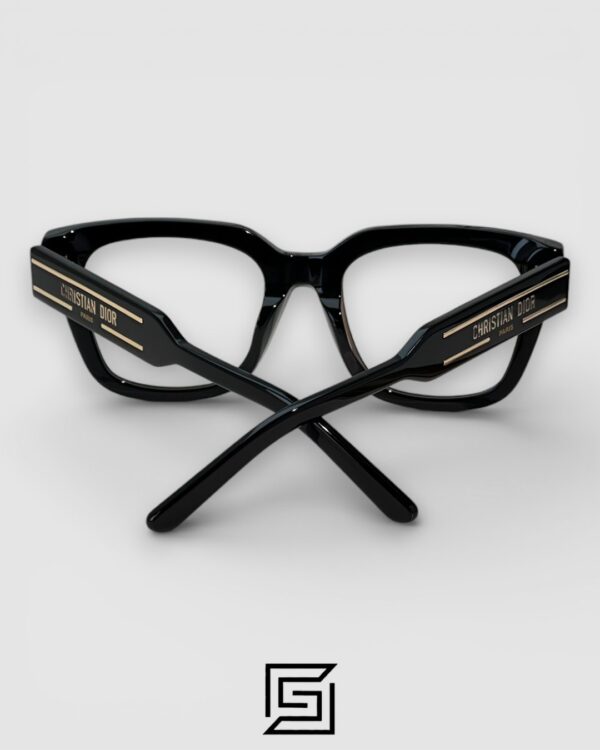 Dior Signature S51 Black Frame with Gold Logo Luxury Optical Glasses
