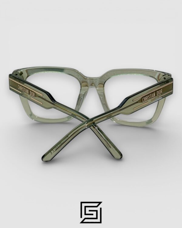 Dior Signature S51 Transparent Green with Gold Logo Luxury Optical Glasses