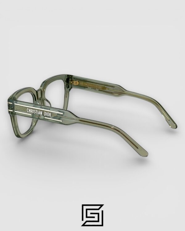 Dior Signature S51 Transparent Green with Gold Logo Luxury Optical Glasses