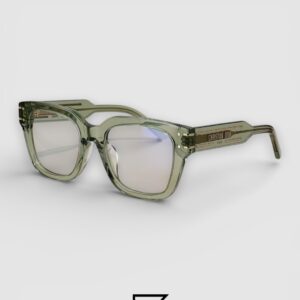 Dior Signature S51 Transparent Green Gold Logo Optical