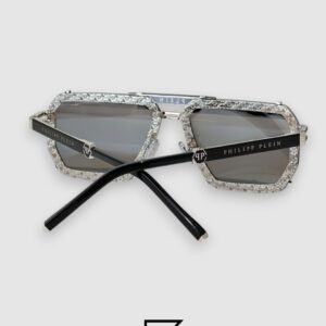 ⁦PHILIP PELEN LEGACY SPP131 Silver Mirror Lenses and Silver Frame Luxury Navigator Sunglasses⁩ - الصورة ⁦3⁩