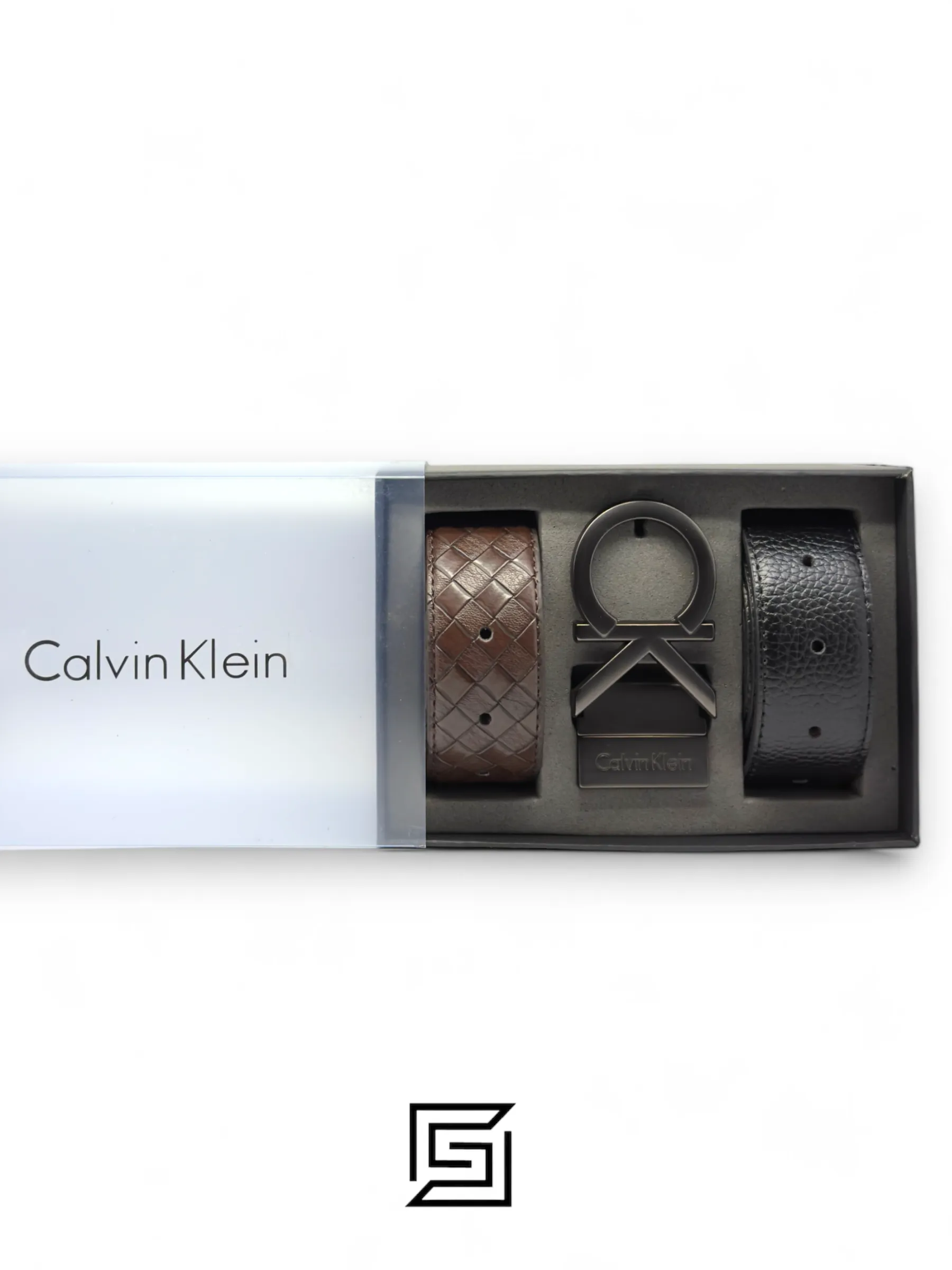 Belts,Leather,Men Calvin Klein leather CK BELT SET BLACK BOX Model 1 Calvin Klein