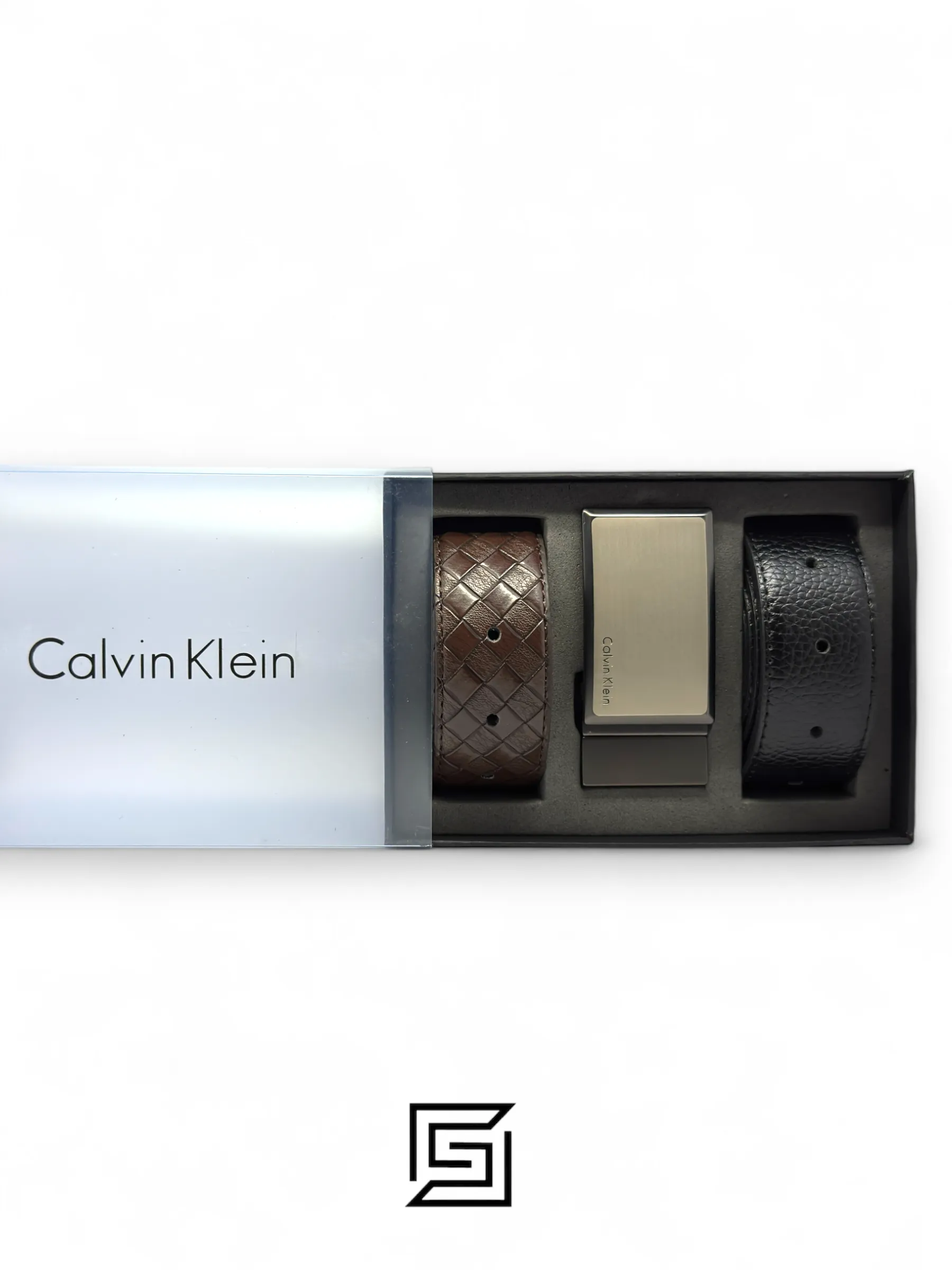 Belts,Leather,Men Calvin Klein leather CK BELT SET BLACK BOX Model 3 Calvin Klein