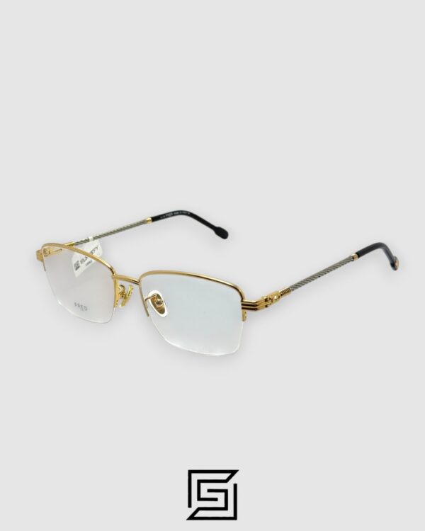 FRED FG50031U Optical Glasses - Half-Rim Silver and Gold Frame