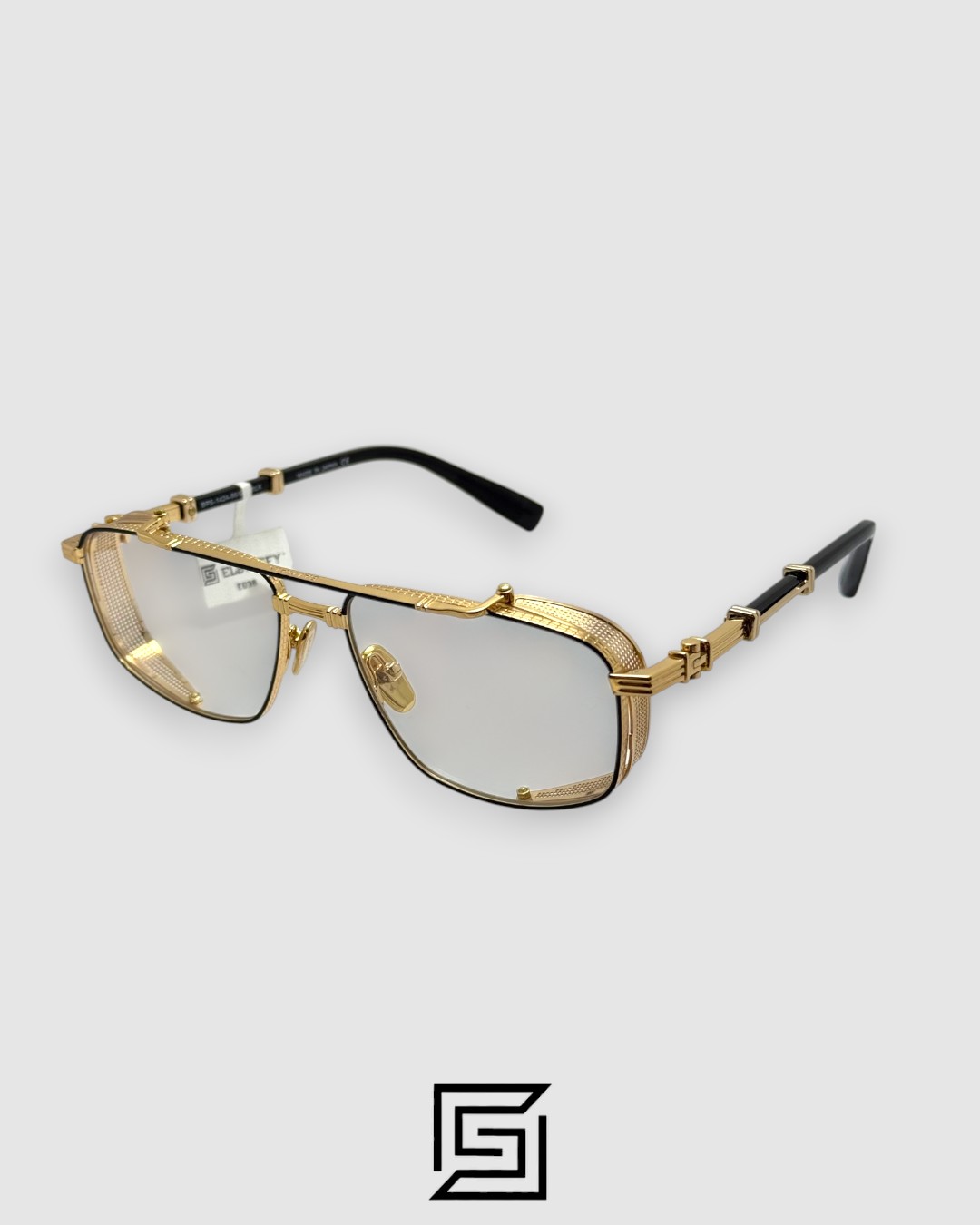 Balmain BRIGADE-V BPX-142E Eyewear - Gold and Black