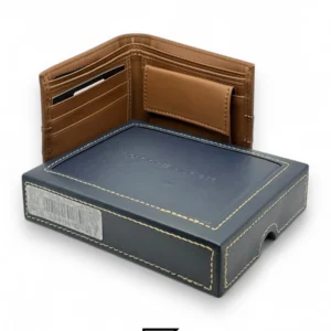 Leather,Wallets,Men wallets New Box TOMMY SINGLE WALLET LINE HILFIGER LOGO/BROWN Tommy Hilfiger