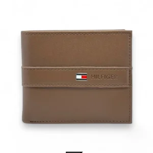 Leather,Wallets,Men wallets New Box TOMMY SINGLE WALLET LINE HILFIGER LOGO/BROWN Tommy Hilfiger