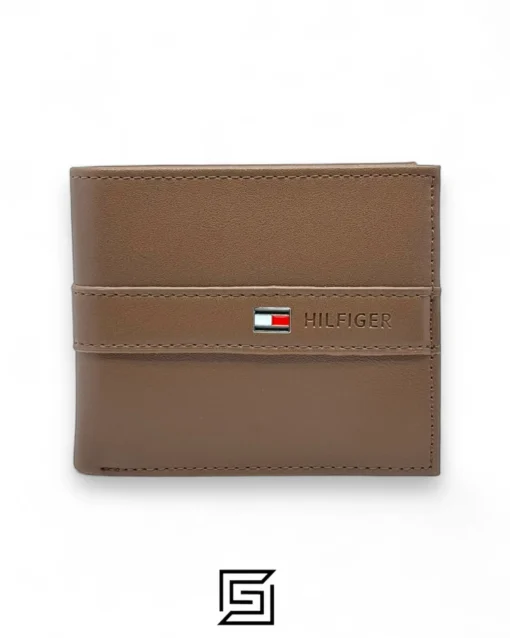 Leather,Wallets,Men wallets New Box TOMMY SINGLE WALLET LINE HILFIGER LOGO/BROWN Tommy Hilfiger