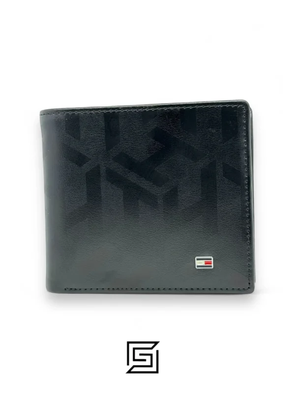 Leather,Wallets,Men wallets TOMMY SINGLE WALLET W TH LOGO PRINT SOFT PATTERN METAL LOGO/BLACK Tommy Hilfiger