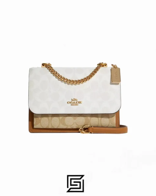 Bags,Leather,Women Coach leather Klare Crossbody Bag In Blocked Signature Canvas CA148 Coach