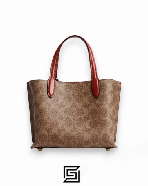 Bags,Leather,Women Coach leather WILLOW TOTE BAG 18 IN SIGNATURE CANVAS CW550 Coach