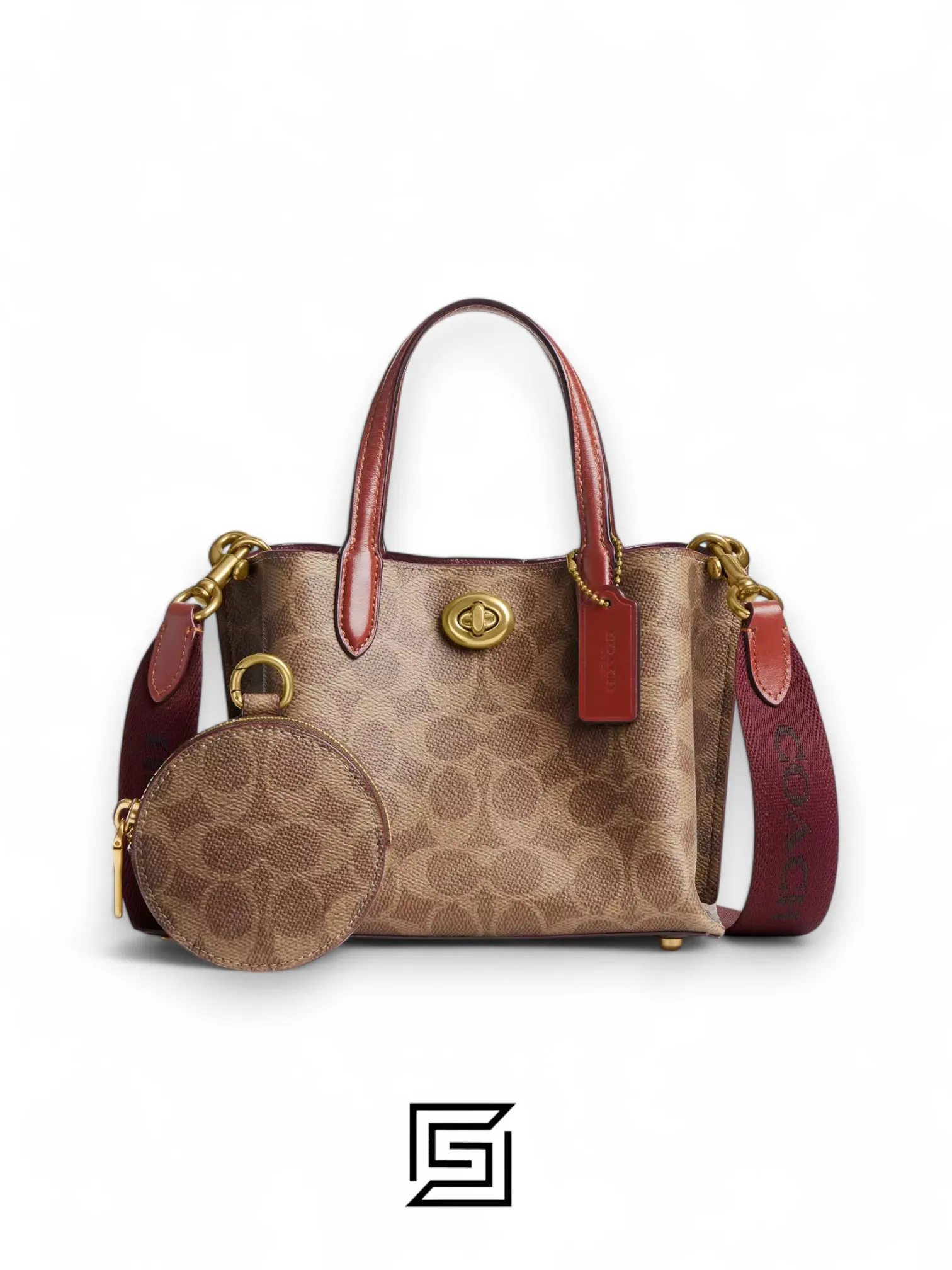 Bags,Leather,Women Coach leather WILLOW TOTE BAG 18 IN SIGNATURE CANVAS CW550 Coach