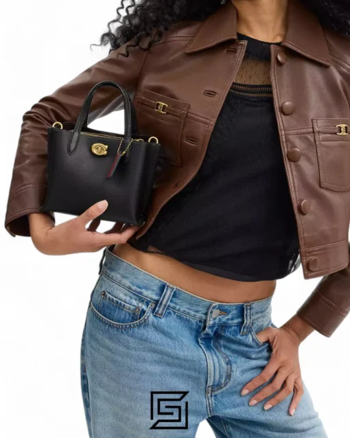 Bags,Leather,Women Coach leather WILLOW TOTE BAG 18 CW549 Coach