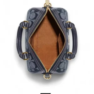 Bags,Leather,Women Coach leather Mini Rowan Crossbody In Signature ChambrayStyle No. CH370 Coach