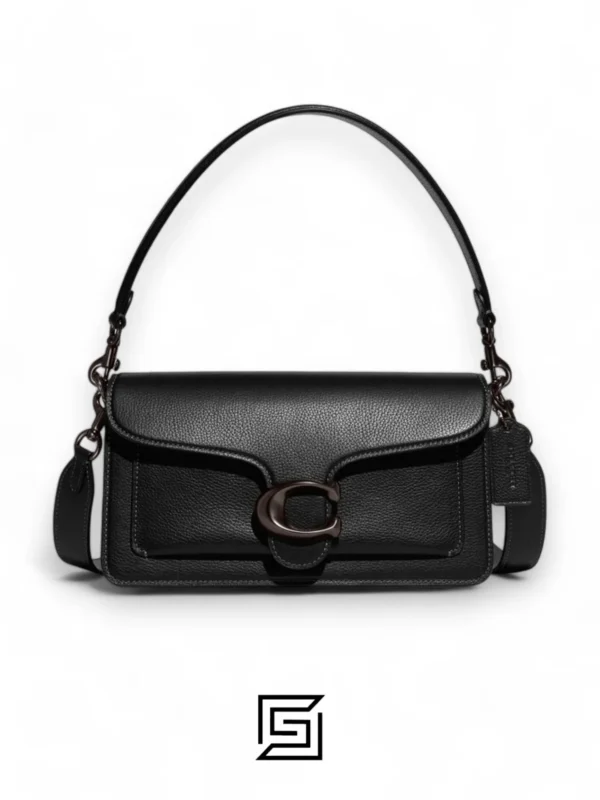 Bags,Leather,Women Coach leather Tabby Shoulder Bag 26 Style CH857 BLACK Coach