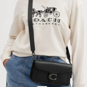 Bags,Leather,Women Coach leather Tabby Shoulder Bag 26 Style CH857 BLACK Coach