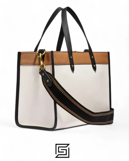Coach ◆ C0777 Field tote 30 in colorblock with coach badge s-l400.jpg