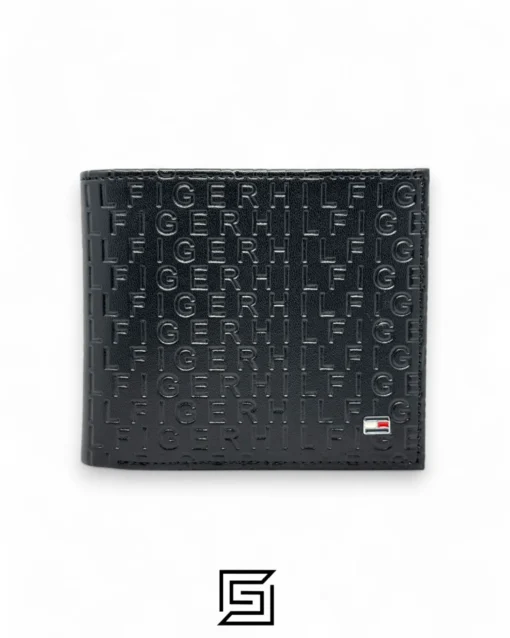 Leather,Wallets,Men wallets TOMMY SINGLE WALLET W HILFIGER HARD PATTERN INSIDE LEATHER Small LOGO/BLACK Tommy Hilfiger