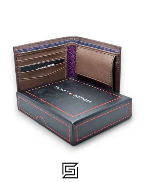 Leather,Wallets,Men wallets TOMMY SINGLE WALLET W METAL HILFIGER RIGHT/BROWN Tommy Hilfiger