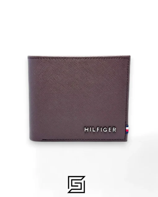 Leather,Wallets,Men wallets TOMMY SINGLE WALLET W METAL HILFIGER RIGHT/BROWN Tommy Hilfiger