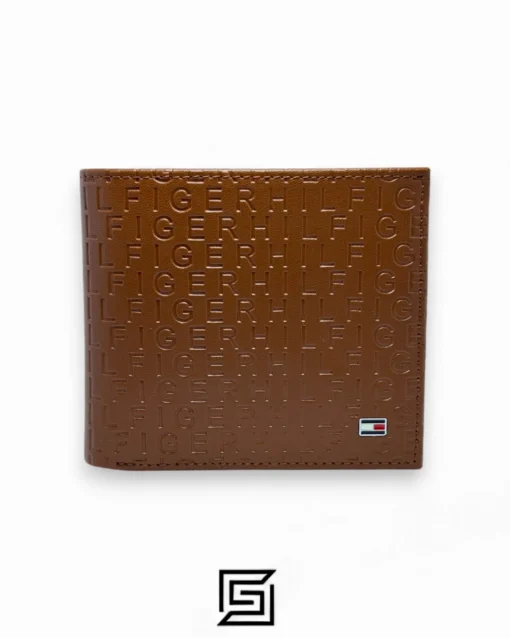 Leather,Wallets,Men wallets TOMMY SINGLE WALLET W HILFIGER HARD PATTERN INSIDE LEATHER Small LOGO/BROWN Tommy Hilfiger