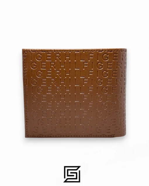 Leather,Wallets,Men wallets TOMMY SINGLE WALLET W HILFIGER HARD PATTERN INSIDE LEATHER Small LOGO/BROWN Tommy Hilfiger