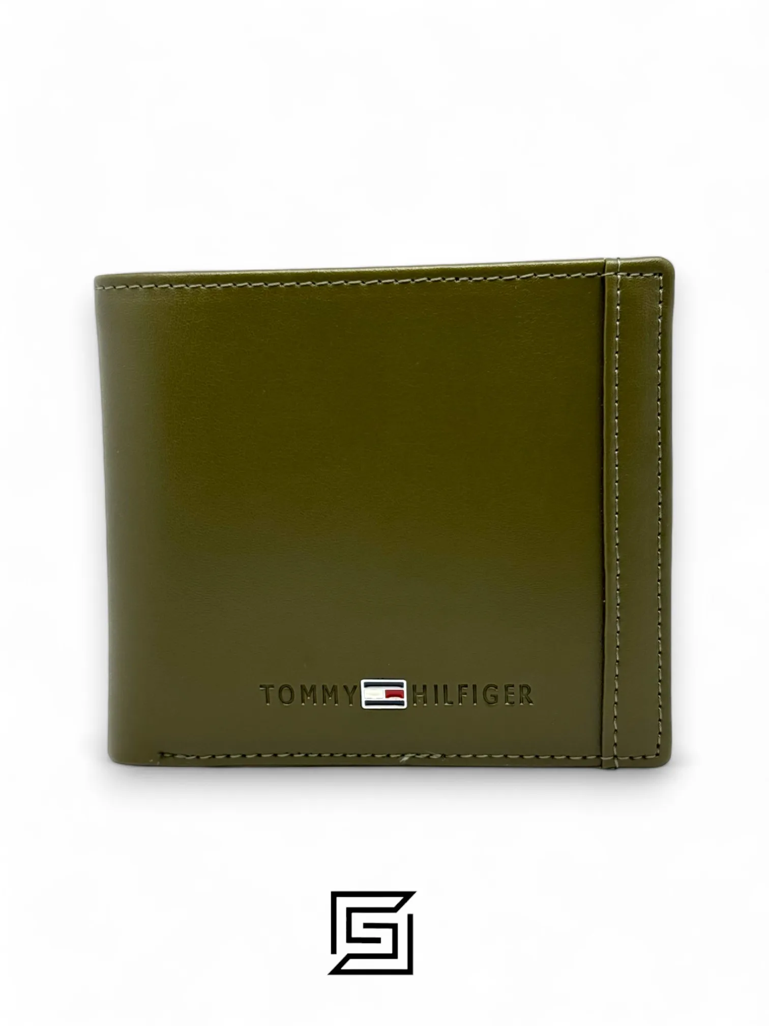 Leather,Wallets,Men wallets TOMMY SINGLE WALLET W TOMMY HILLFIGER METAL MIDDLE LOGO WITH RIGHT LINE/OLIVE Tommy Hilfiger