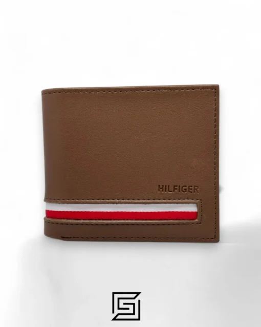 Leather,Wallets,Men wallets TOMMY SINGLE WALLET W WITH TOMMY LINE LOGO/BROWN Tommy Hilfiger