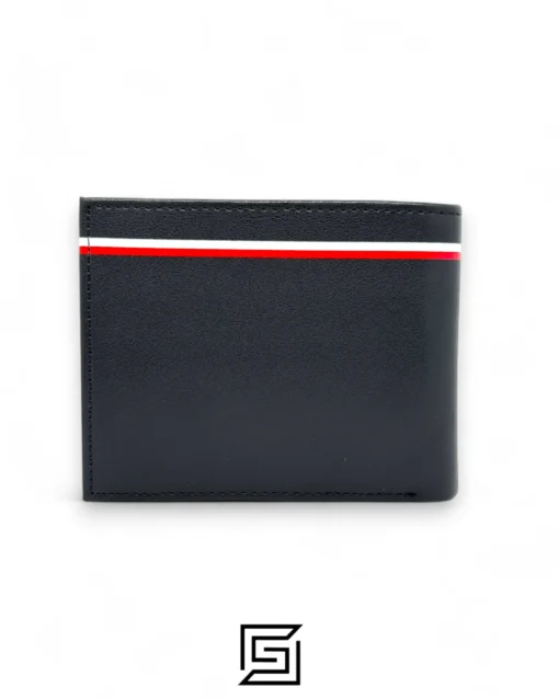 Leather,Wallets,Men wallets TOMMY SINGLE WALLET W WITH TOMMY HILFIGER SILVER LOGO IN LEATHER/BLACK Tommy Hilfiger