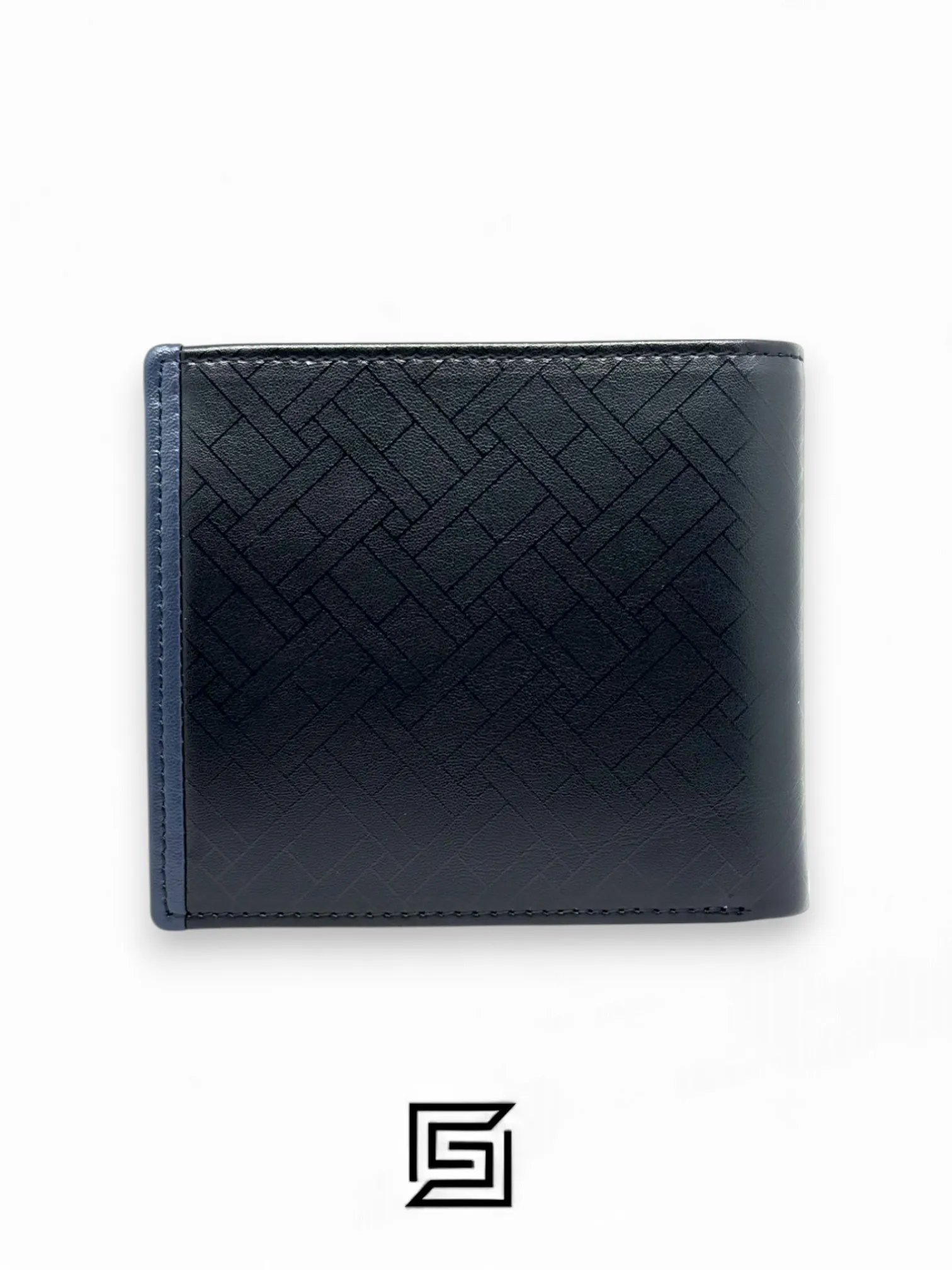 Leather,Wallets,Men wallets TOMMY SINGLE WALLET W TH LOGO PRINT SOFT PATTERN METAL LOGO BLUE LINE IN RIGHT/BLACK Tommy Hilfiger