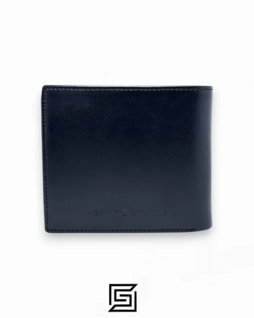 Leather,Wallets,Men wallets TOMMY SINGLE WALLET W WITH HILLFIGER UP LINE METAL LOGO/BLACK Tommy Hilfiger