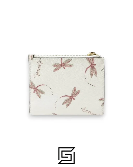 Leather,Wallets,Women SNAP CARD CASE WITH DRAGONFLY PRINT COACH F76879 Coach