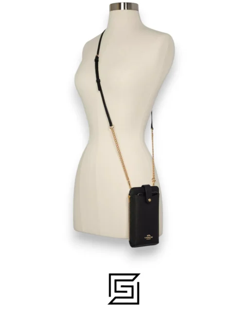 Leather,Wallets,Women Phone Crossbody Style Number C6884 Black Coach