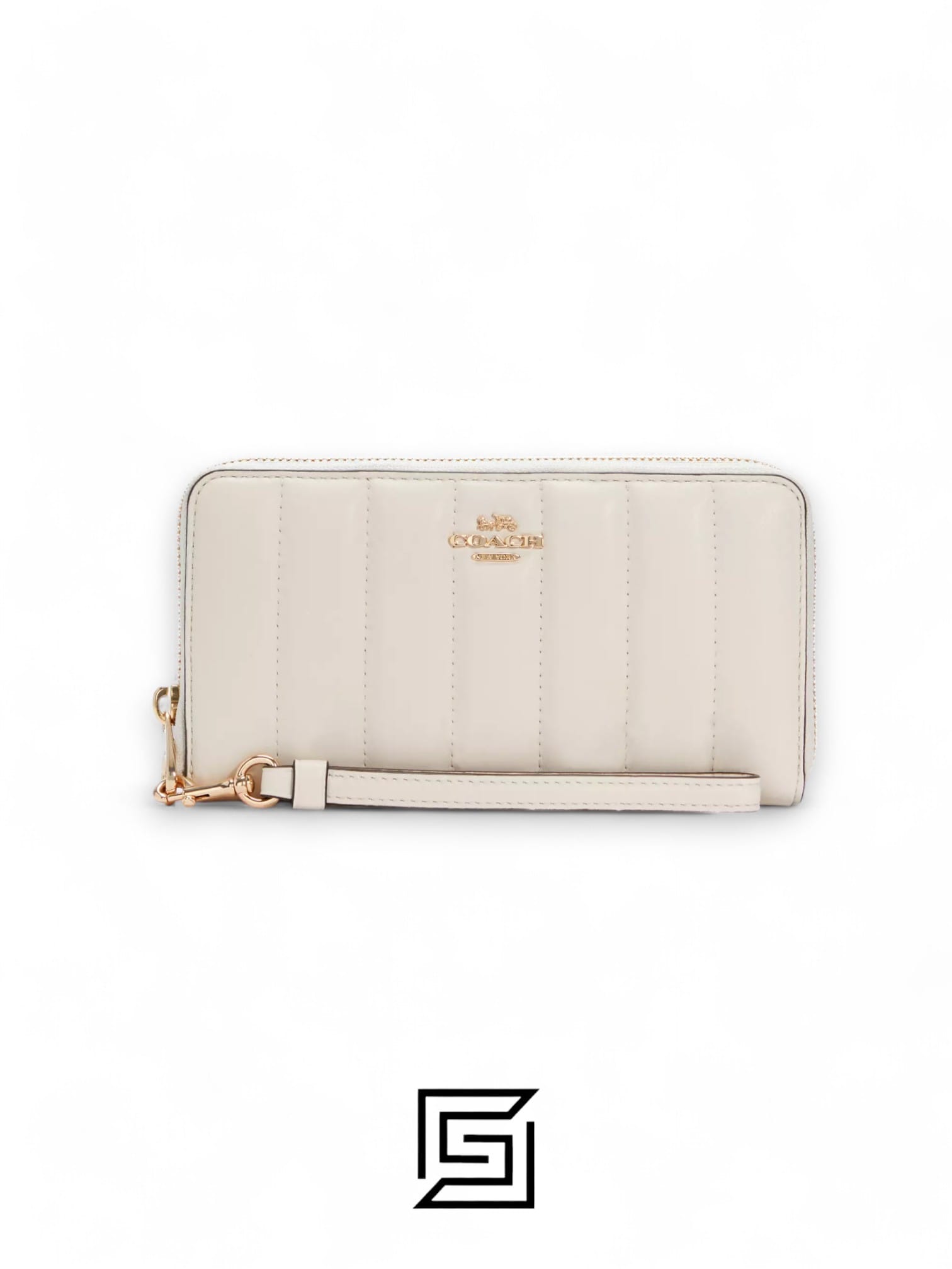 Leather,Wallets,Women Long Zip Around Wallet With Quilting Style No. C4454 Coach