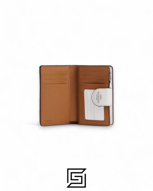 Leather,Wallets,Women Medium Corner Zip Wallet With Houndstooth Print CJ680 Coach